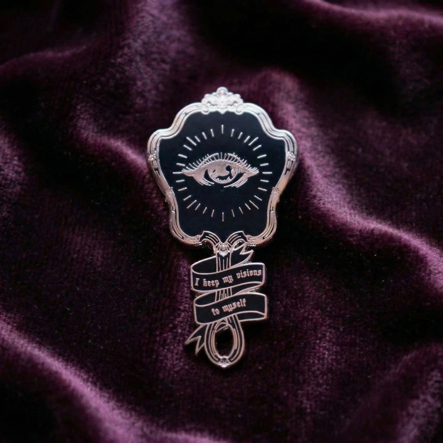 Steve Nicks "I Keep My Visions to Myself" Crystal Visions Brooch in Gold and Black