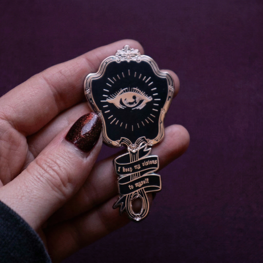 Steve Nicks "I Keep My Visions to Myself" Crystal Visions Brooch in Gold and Black
