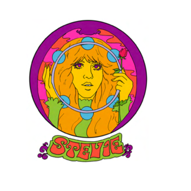 Stevie Nicks 70s Rock Icon 3 Inch Sticker | Psychedelic Vintage Rock Star Vinyl Decal