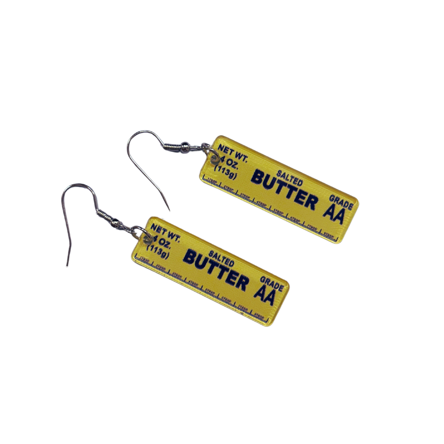 Stick of Salted Butter Earrings | Cute Acrylic Food Jewelry Gift for Bakers & Food Lovers