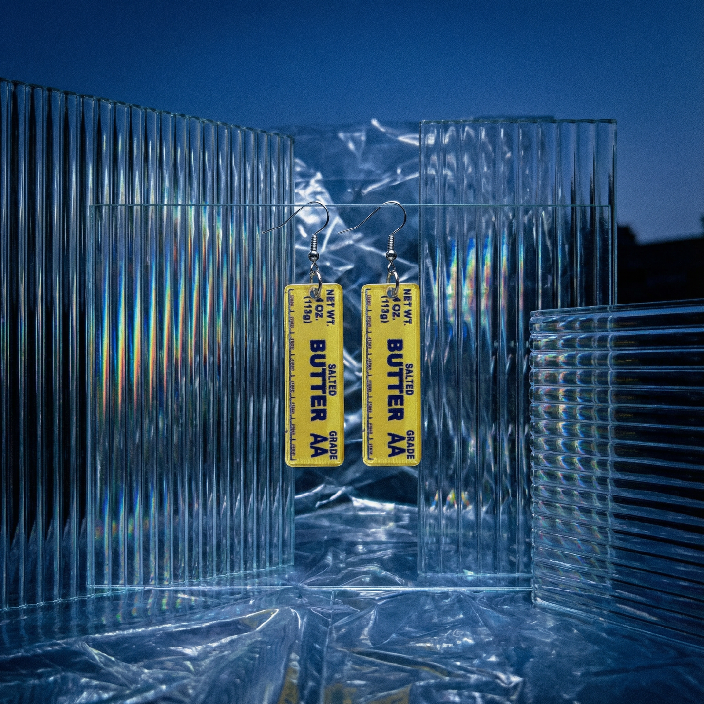 Stick of Salted Butter Earrings | Cute Acrylic Food Jewelry Gift for Bakers & Food Lovers