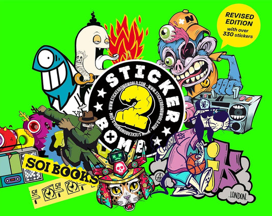 Stickerbomb 2 Fully-Peelable Sticker Book | Illustration, Graffiti and Graphic Art Decal Collections