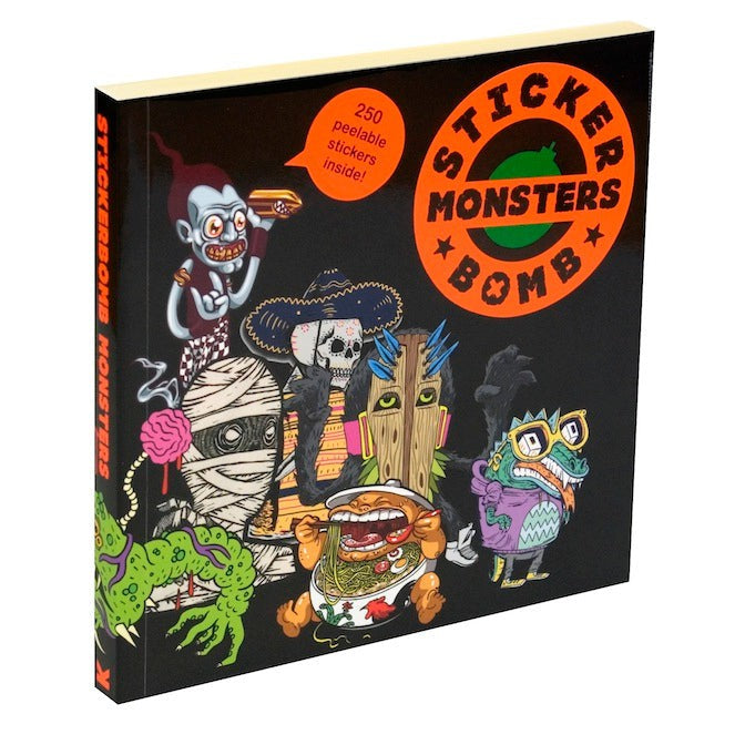 Stickerbomb Monsters Collectable Fully-peelable Sticker Book | Halloween Theme Decals