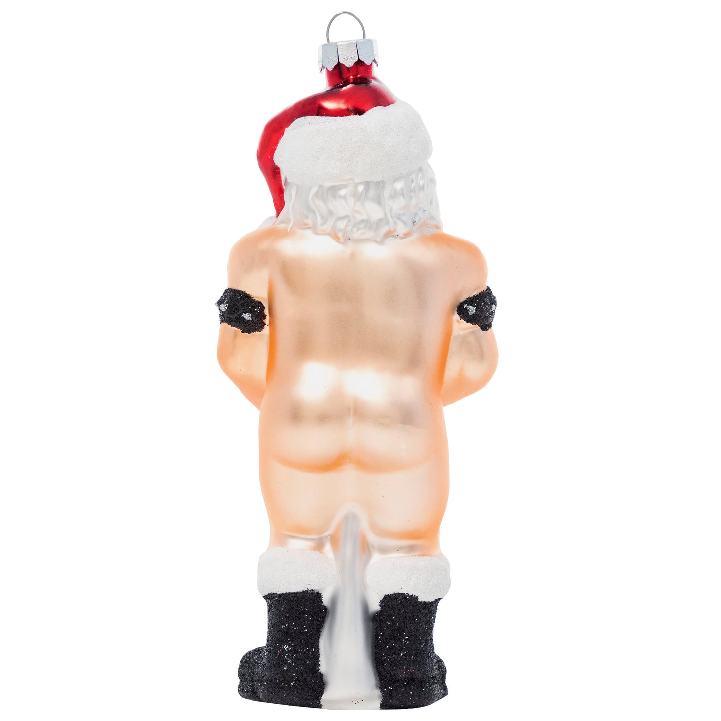 Stiff Package Hand-Blown Glass Christmas Holiday Ornament | Naughty Funny Xmas Gift