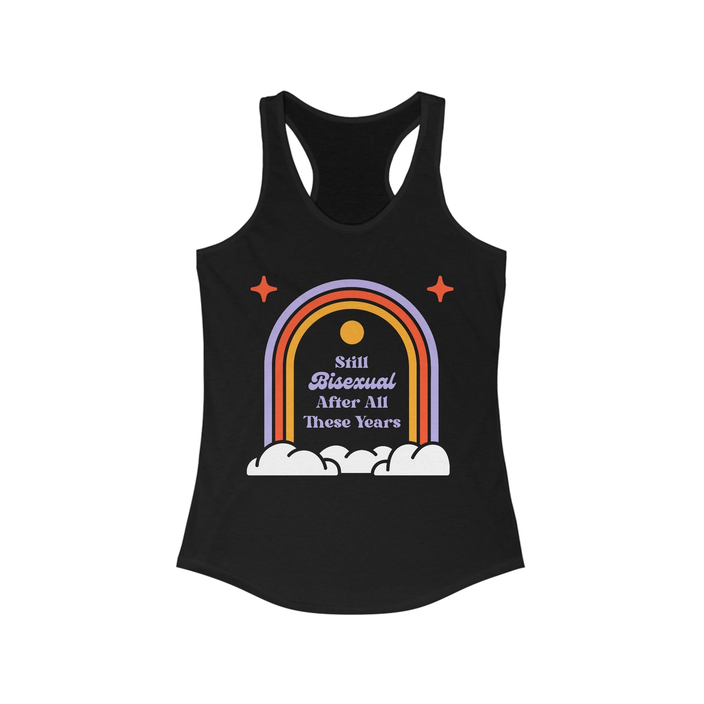 Still Bisexual After All These Years Women's Ideal Racerback Tank