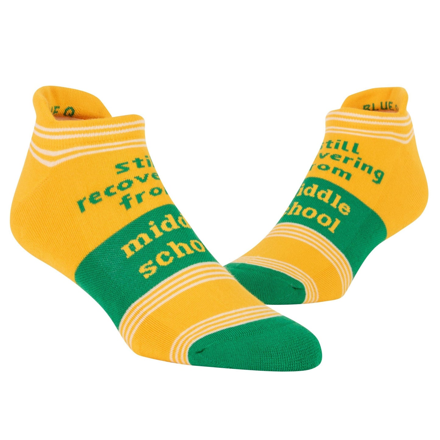 Still Recovering From Middle School Women's or Unisex Sneaker Socks [2 Size Options] | BlueQ at GetBullish