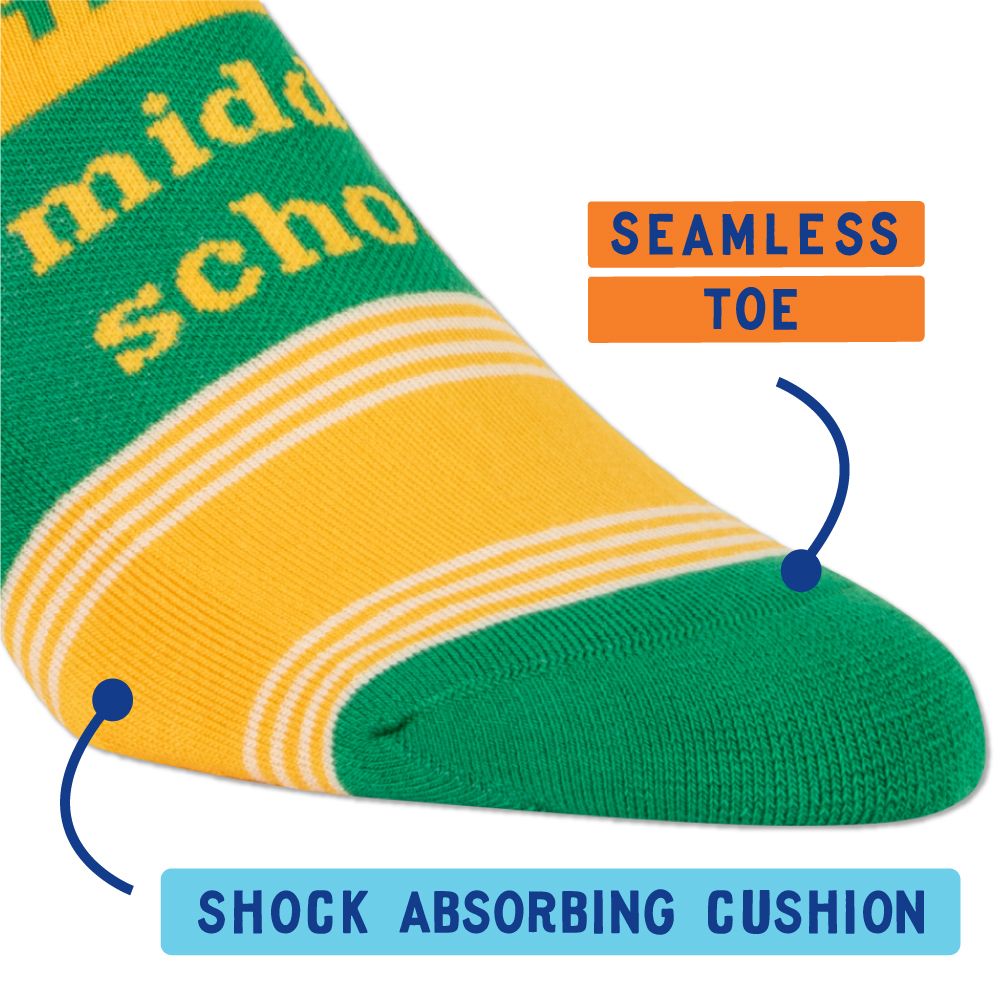 Still Recovering From Middle School Women's or Unisex Sneaker Socks [2 Size Options] | BlueQ at GetBullish