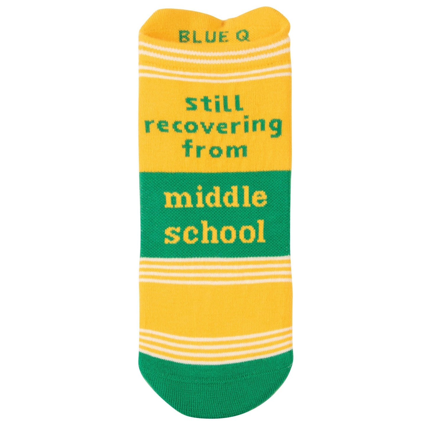 Still Recovering From Middle School Women's or Unisex Sneaker Socks [2 Size Options] | BlueQ at GetBullish