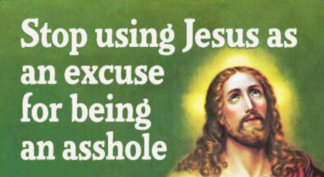 Stop Using Jesus as an Excuse For Being an Asshole Bumper Sticker | Sarcastic Humor Vinyl Decal-Ephemera-The Bullish Store