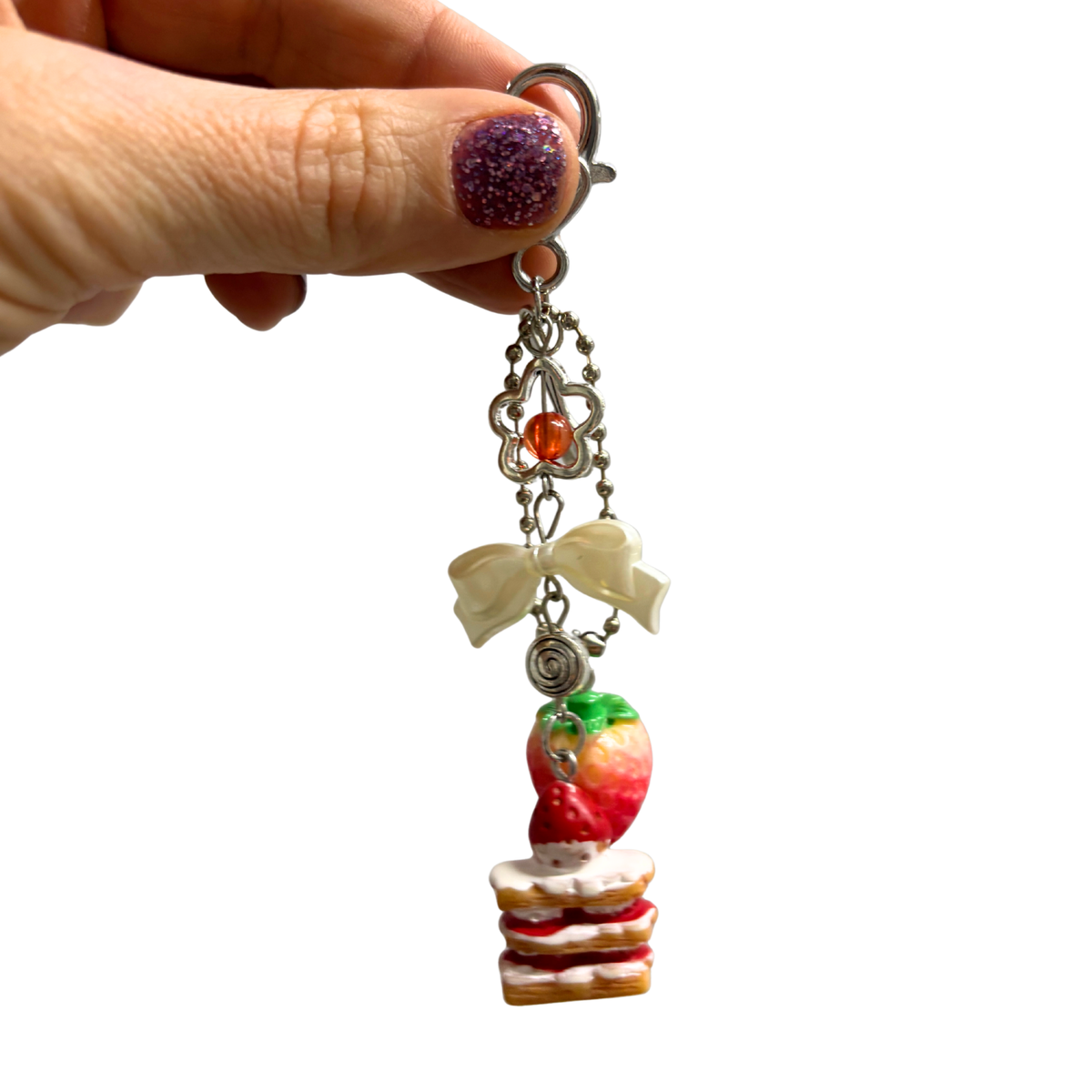 Strawberry Cake Bag Charm | Paper & Quartz-Paper & Quartz-The Bullish Store