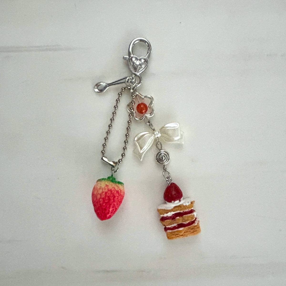 Strawberry Cake Bag Charm | Paper & Quartz-Paper & Quartz-The Bullish Store