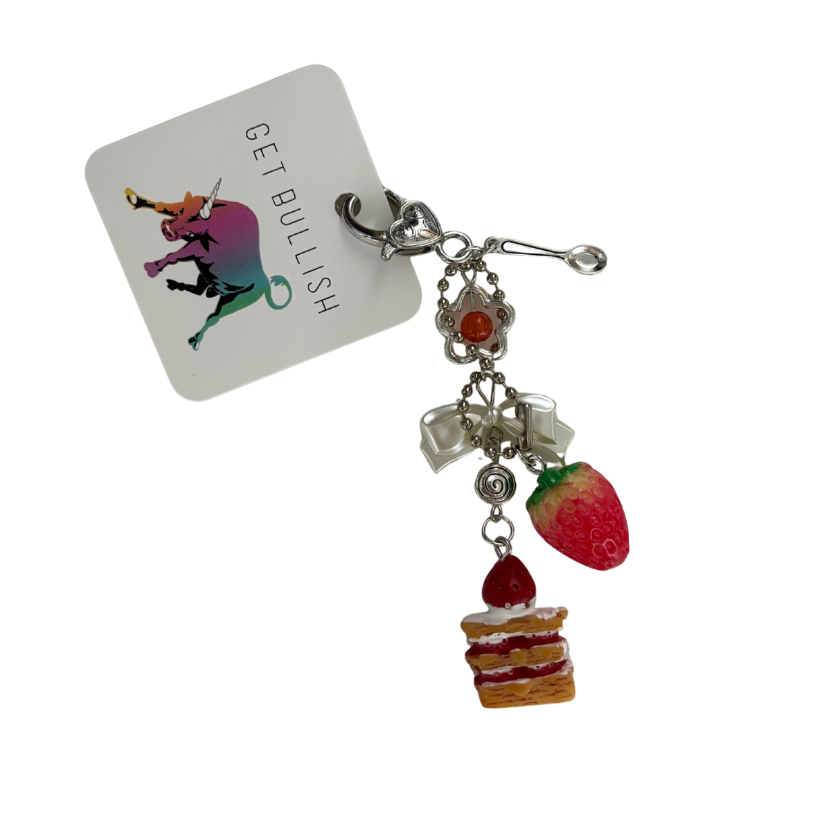Strawberry Cake Bag Charm | Paper & Quartz-Paper & Quartz-The Bullish Store