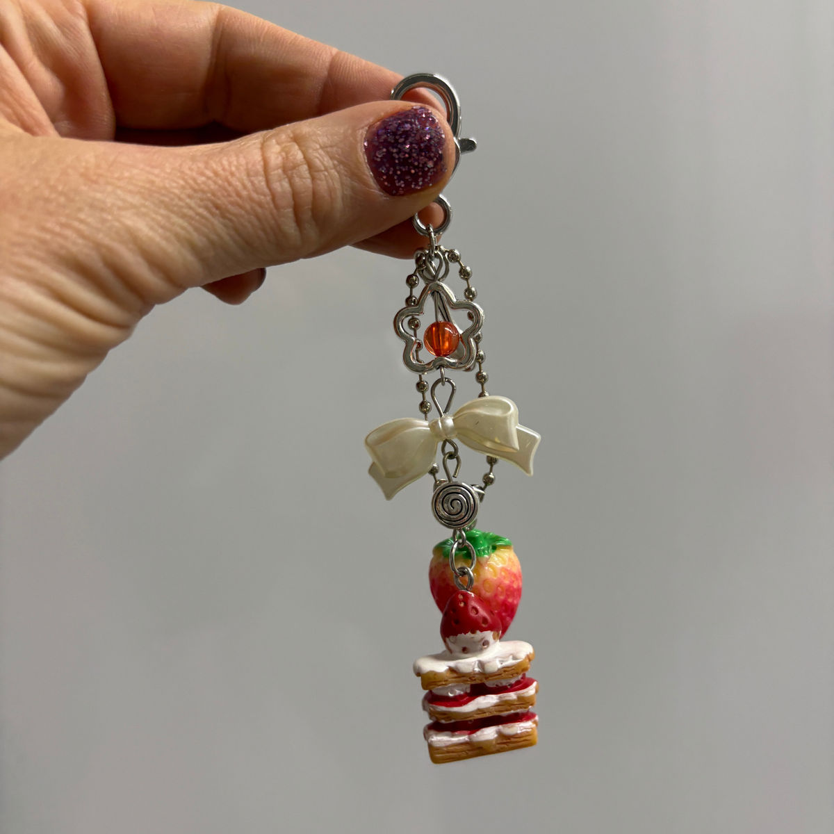 Strawberry Cake Bag Charm | Paper & Quartz-Paper & Quartz-The Bullish Store