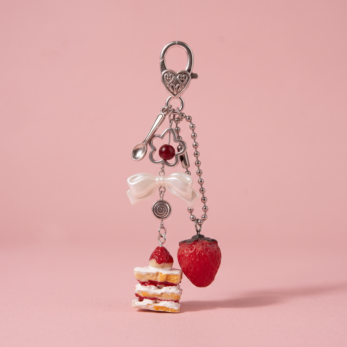 Strawberry Cake Bag Charm | Paper & Quartz-Paper & Quartz-The Bullish Store
