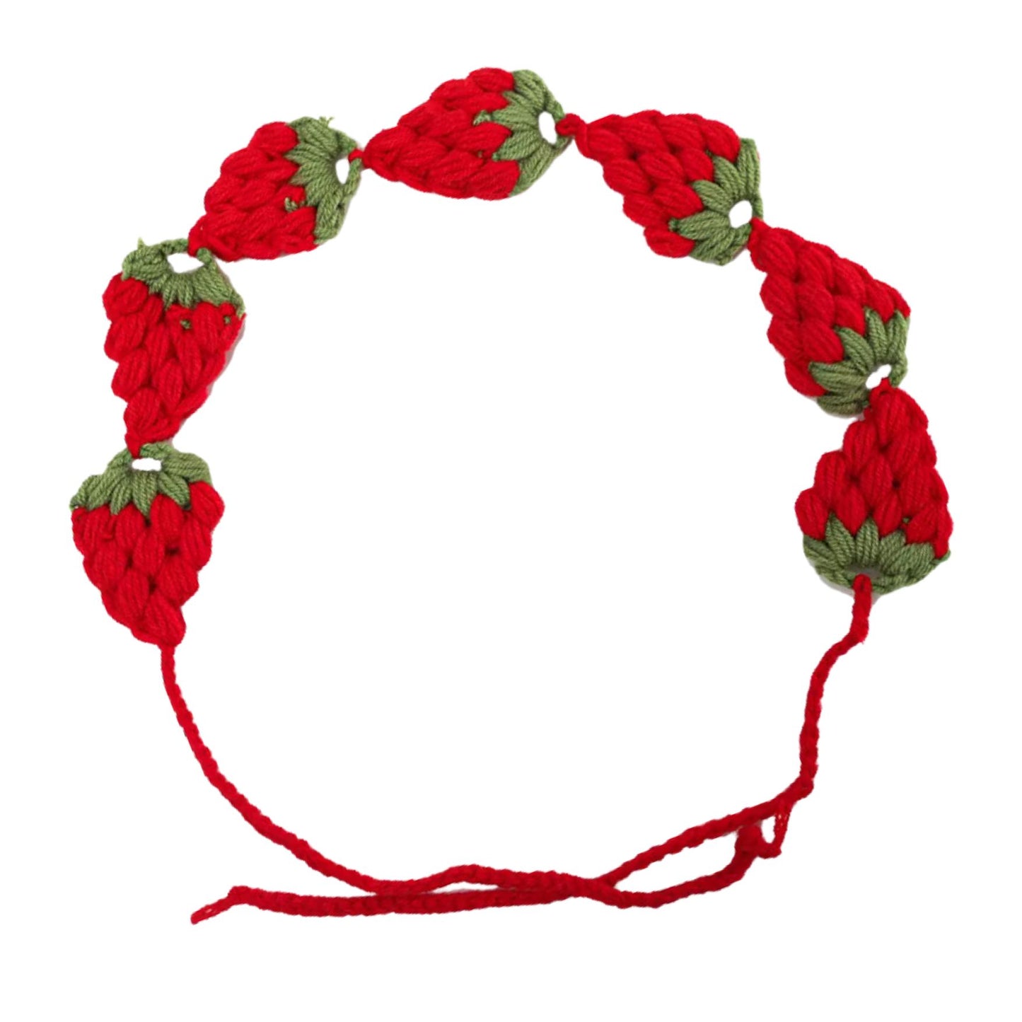 Strawberry Handwoven Headband in Red