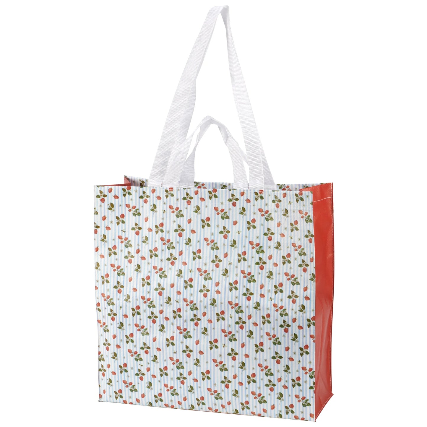 Strawberry Market Tote Bag | Double-sided Shopping Bag | 15.50" x 15.25" x 6"