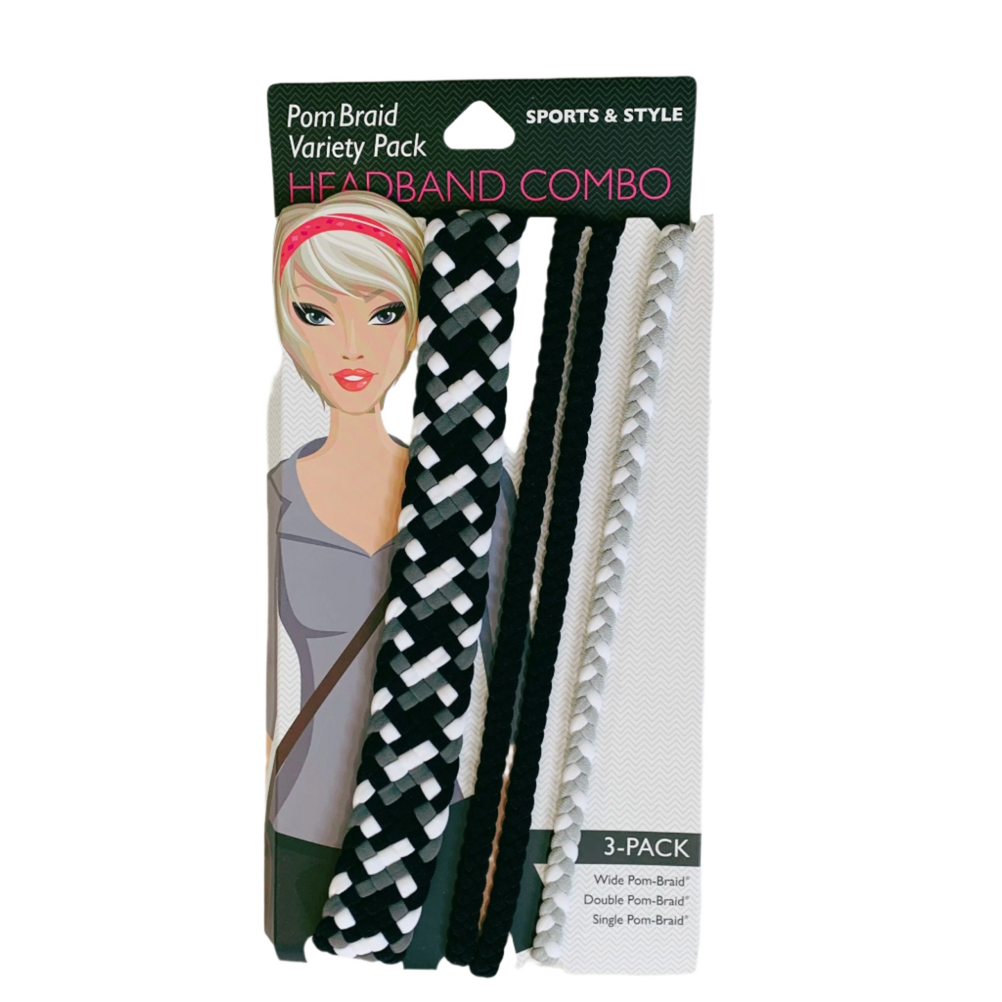 Stretchy Braid Headbands | Yoga Workout Headband Packs and Singles