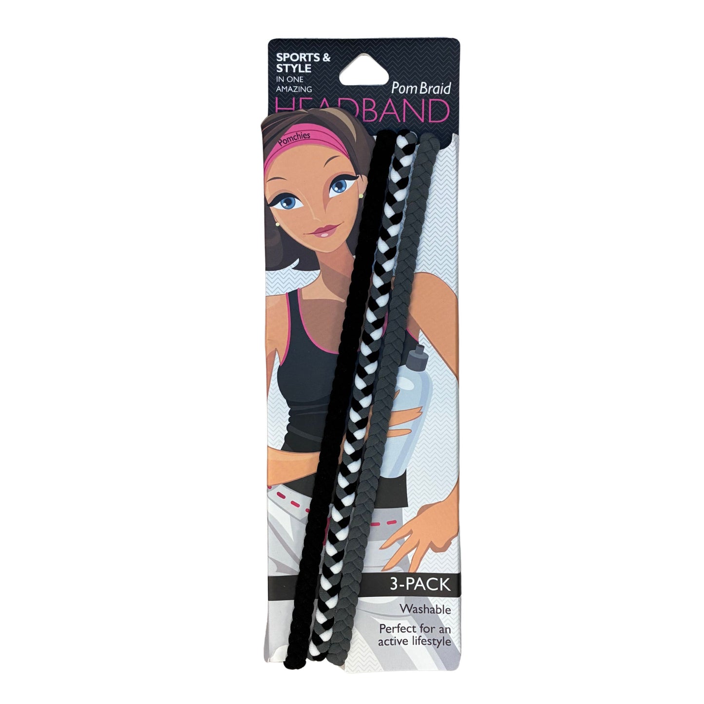 Stretchy Braid Headbands | Yoga Workout Headband Packs and Singles