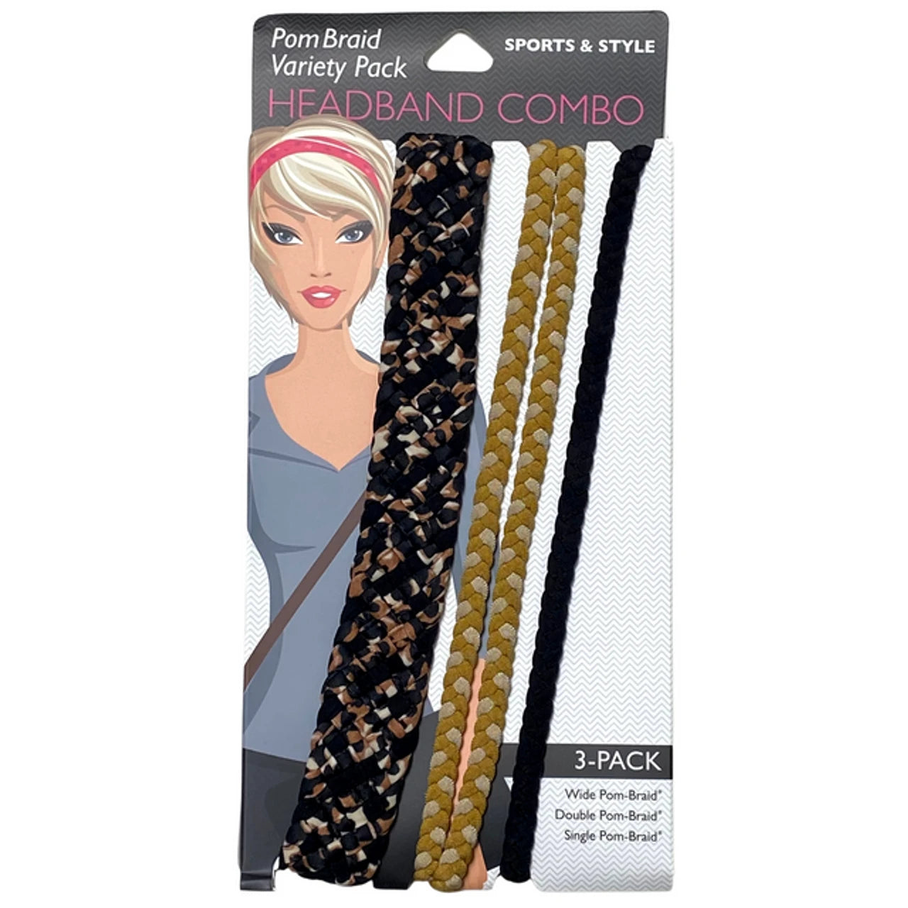 Stretchy Braid Headbands | Yoga Workout Headband Packs and Singles
