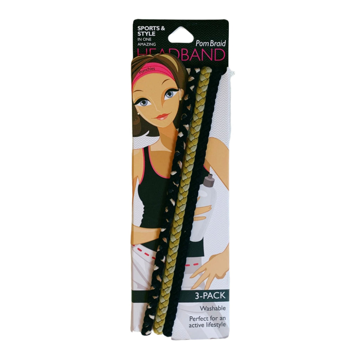 3 Pack Leopard Braided Headband