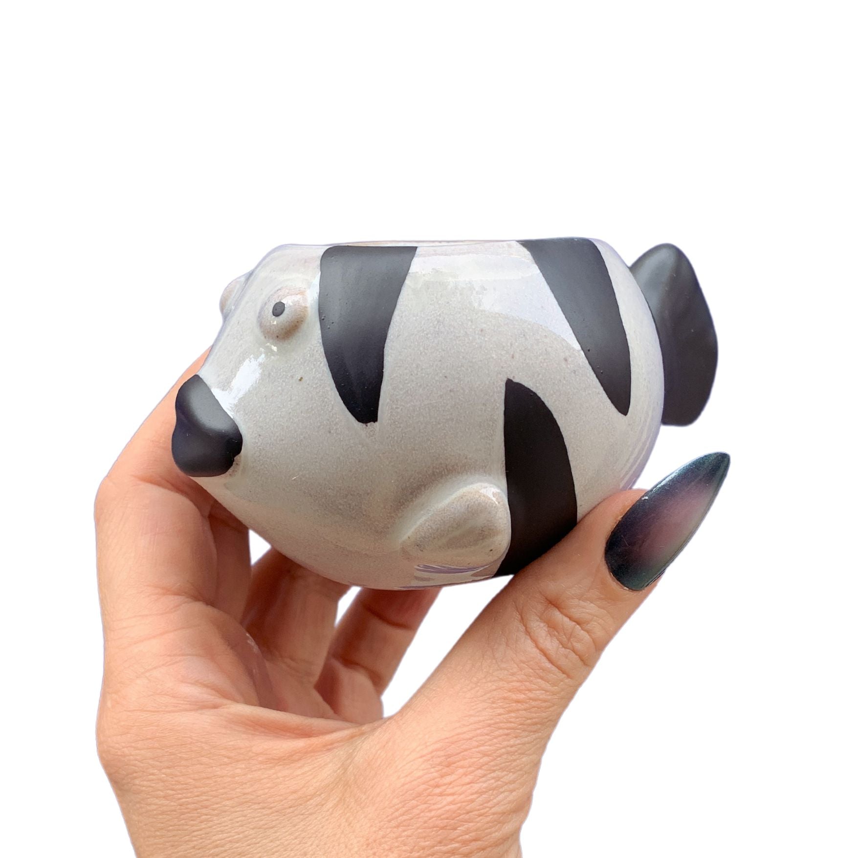 Striped Fish Mini Plant Pot | Succulent Planter | 2.2" Tall