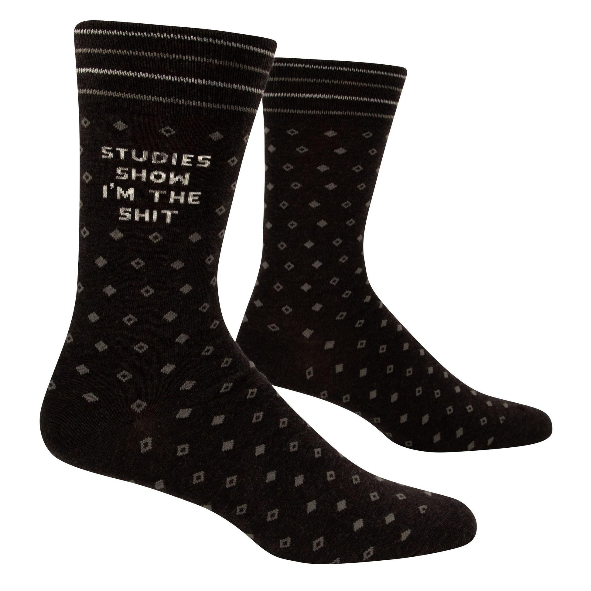 Studies Show I'm the Shit Men's Crew Socks in Black
