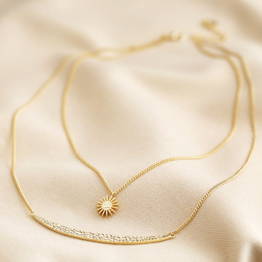 GOLD LINKED RINGS LAYERED NECKLACE | Womens Necklaces | Select Fashion