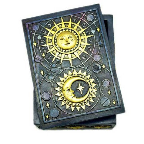 Sun and Moon Tarot Box | Trinket Box | 6" x 4"