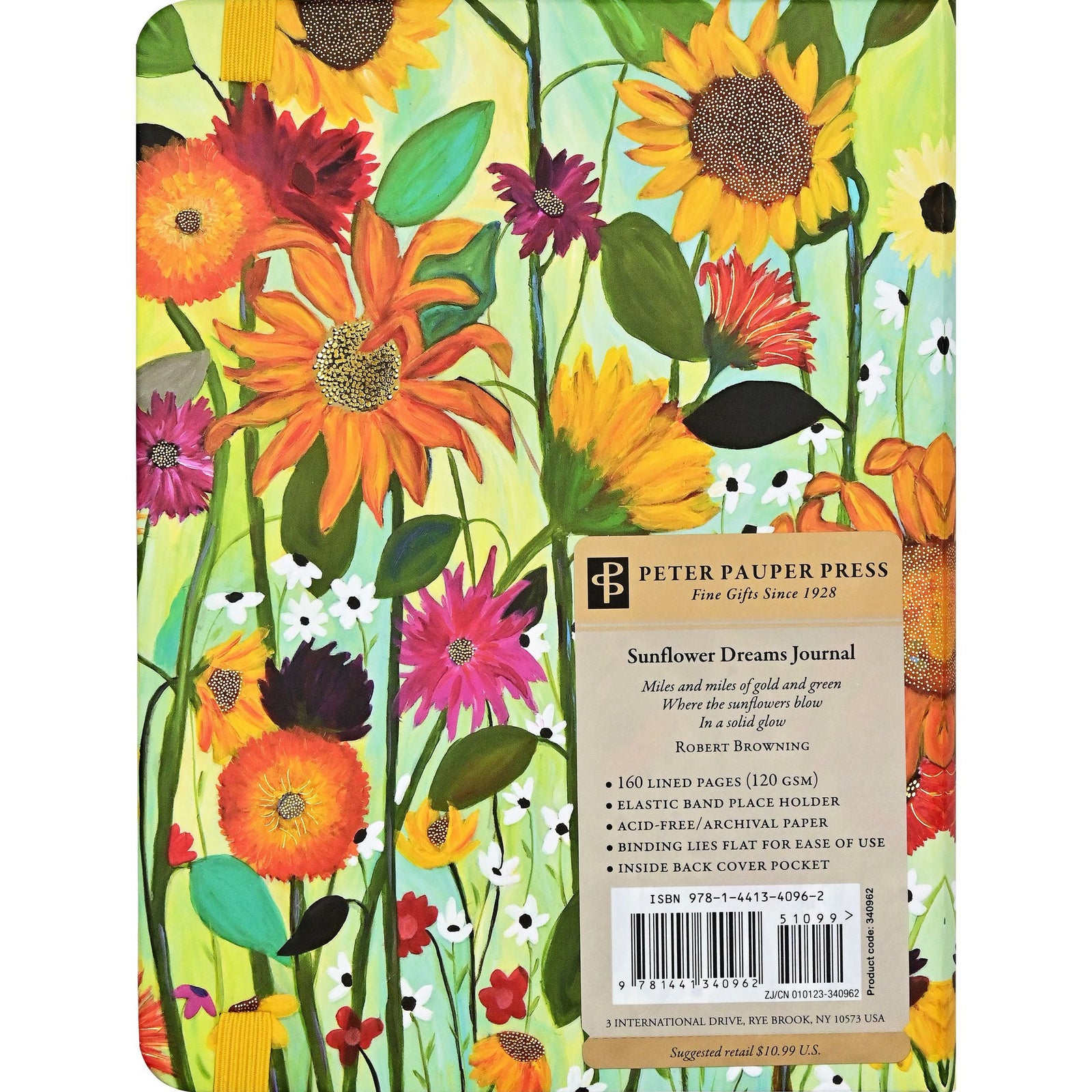 Sunflower Dreams Journal | Floral Designs Lined Notebook | 160 Pages