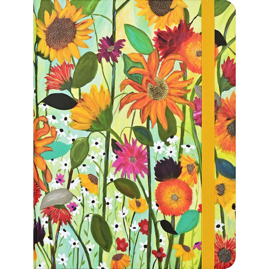 Sunflower Dreams Journal | Floral Designs Lined Notebook | 160 Pages