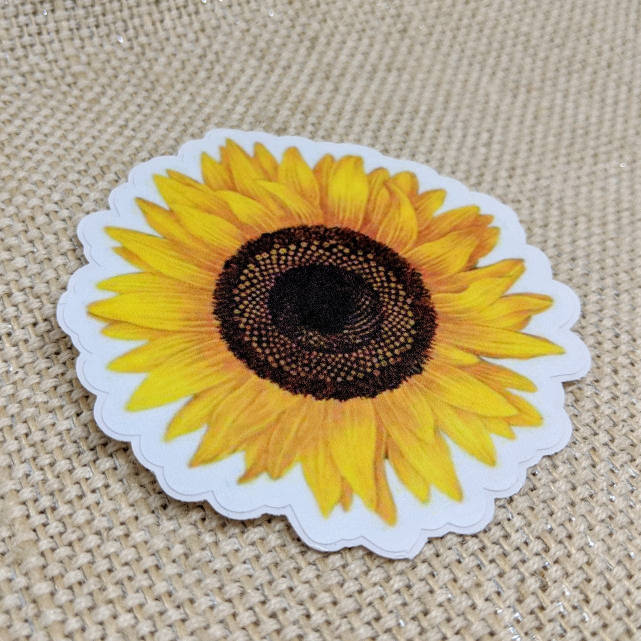 Sunflower Vintage Art Vinyl Sticker