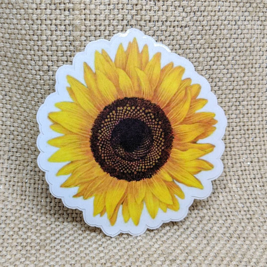 Sunflower Vintage Art Vinyl Sticker
