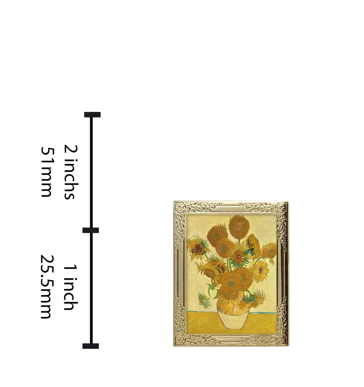 Sunflowers (1888) by Van Gogh Art Frame Pin | Museum Enamel Lapel Pin