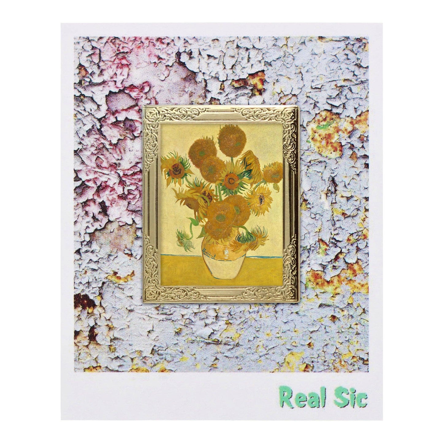 Sunflowers (1888) by Van Gogh Art Frame Pin | Museum Enamel Lapel Pin-Real Sic-The Bullish Store