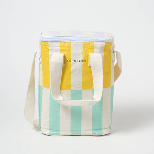 Sunnylife Drinks Cooler Bag in Rio Sun Multi Stripe | Holds 2 Champagne or Wine Bottles