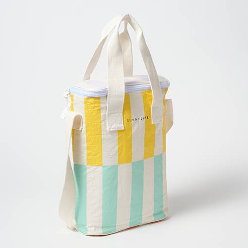 Sunnylife Drinks Cooler Bag in Rio Sun Multi Stripe | Holds 2 Champagne or Wine Bottles