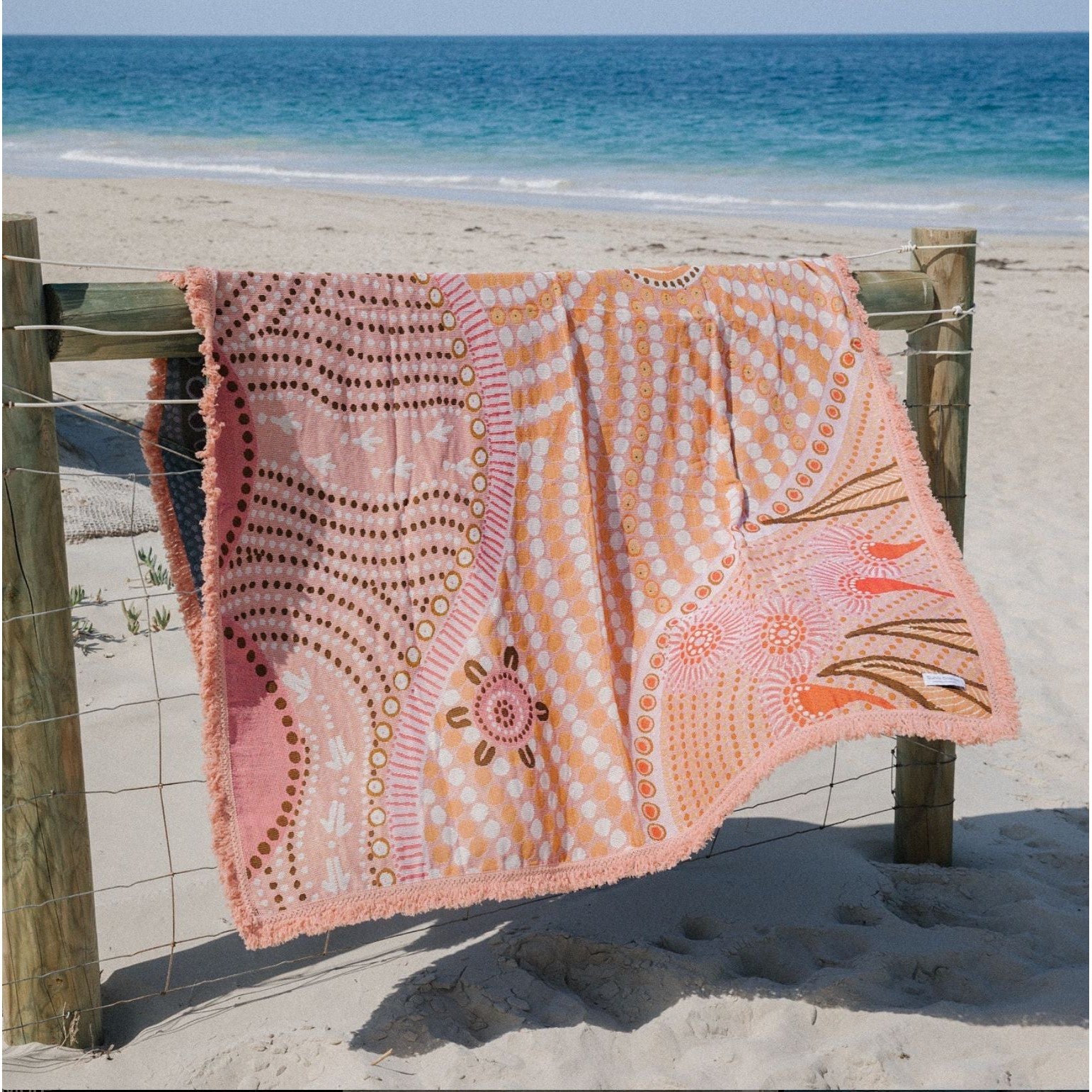 Sunray First Nations Throw Blanket or Beach Blanket | Extra Large 63" x 79" Woven Snuggle Blanket, Picnic Mat