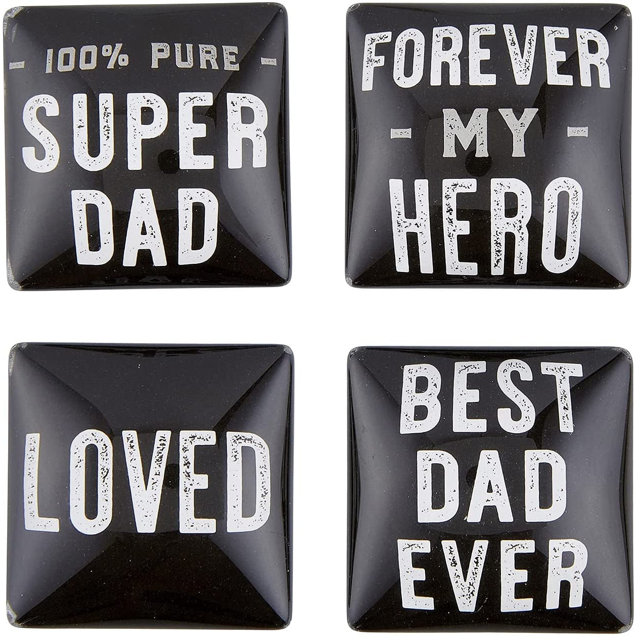 Super Dad Square Glass Magnet Set | In Gift Box
