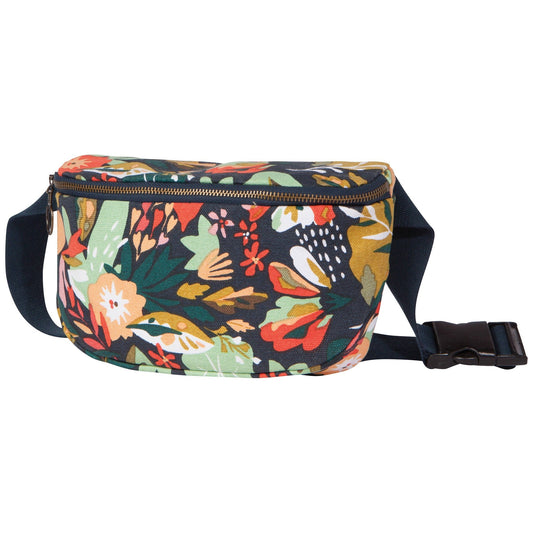 Superbloom Cotton Hip Bag Adjustable Strap | Floral Waist Belt Bag Fanny Pack