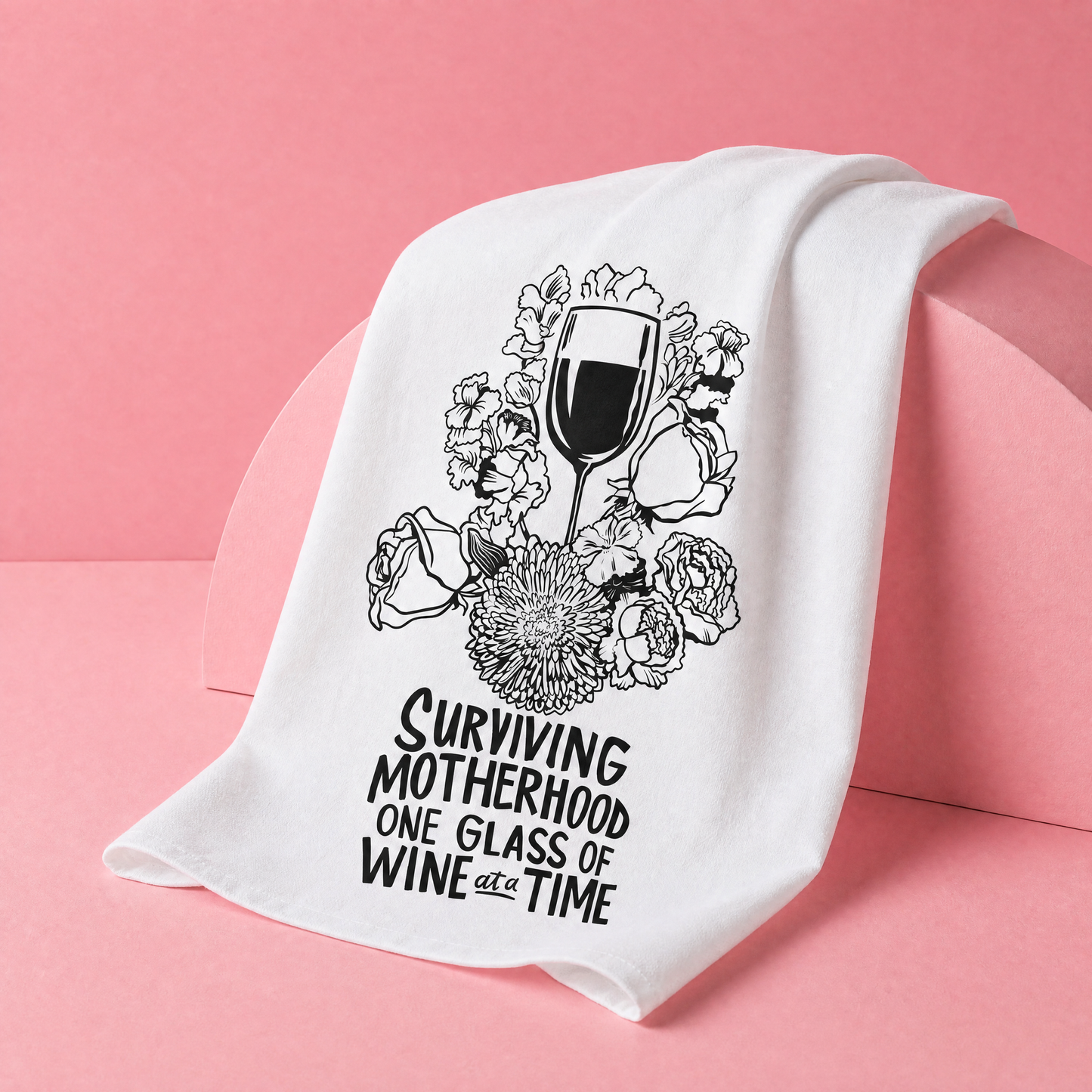 Surviving Motherhood Kitchen Towel | 28" x 28"