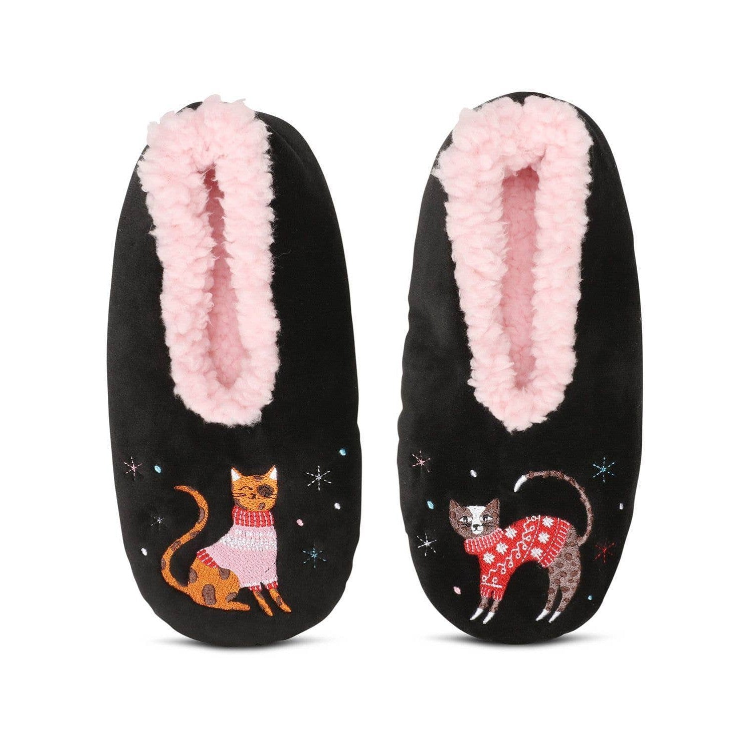 Sweater Cats Sherpa Lined Slipper | House Shoes | Indoor Fur Lady Slippers [Sizes SM/M-M/L]