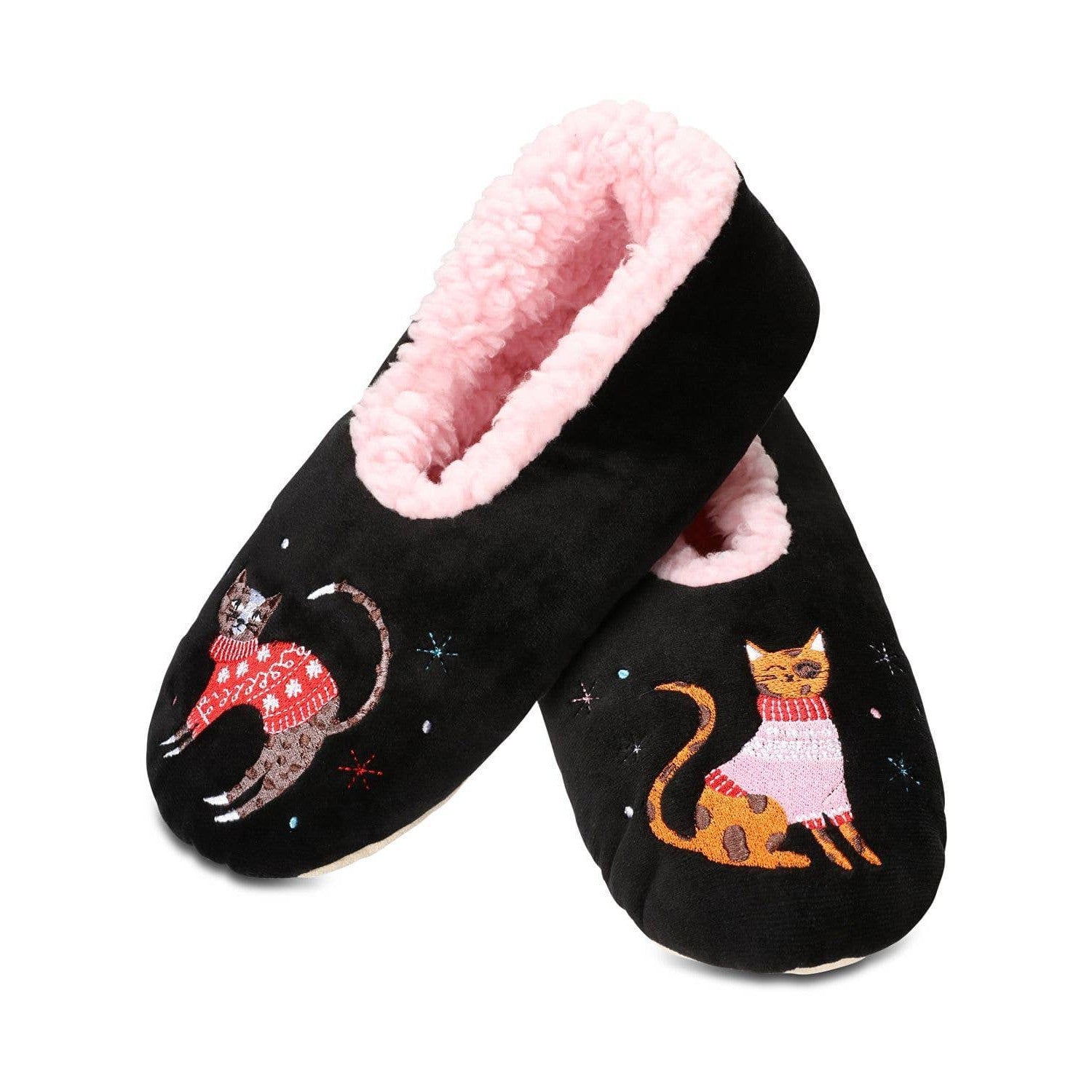 Sweater Cats Sherpa Lined Slipper | House Shoes | Indoor Fur Lady Slippers [Sizes SM/M-M/L]