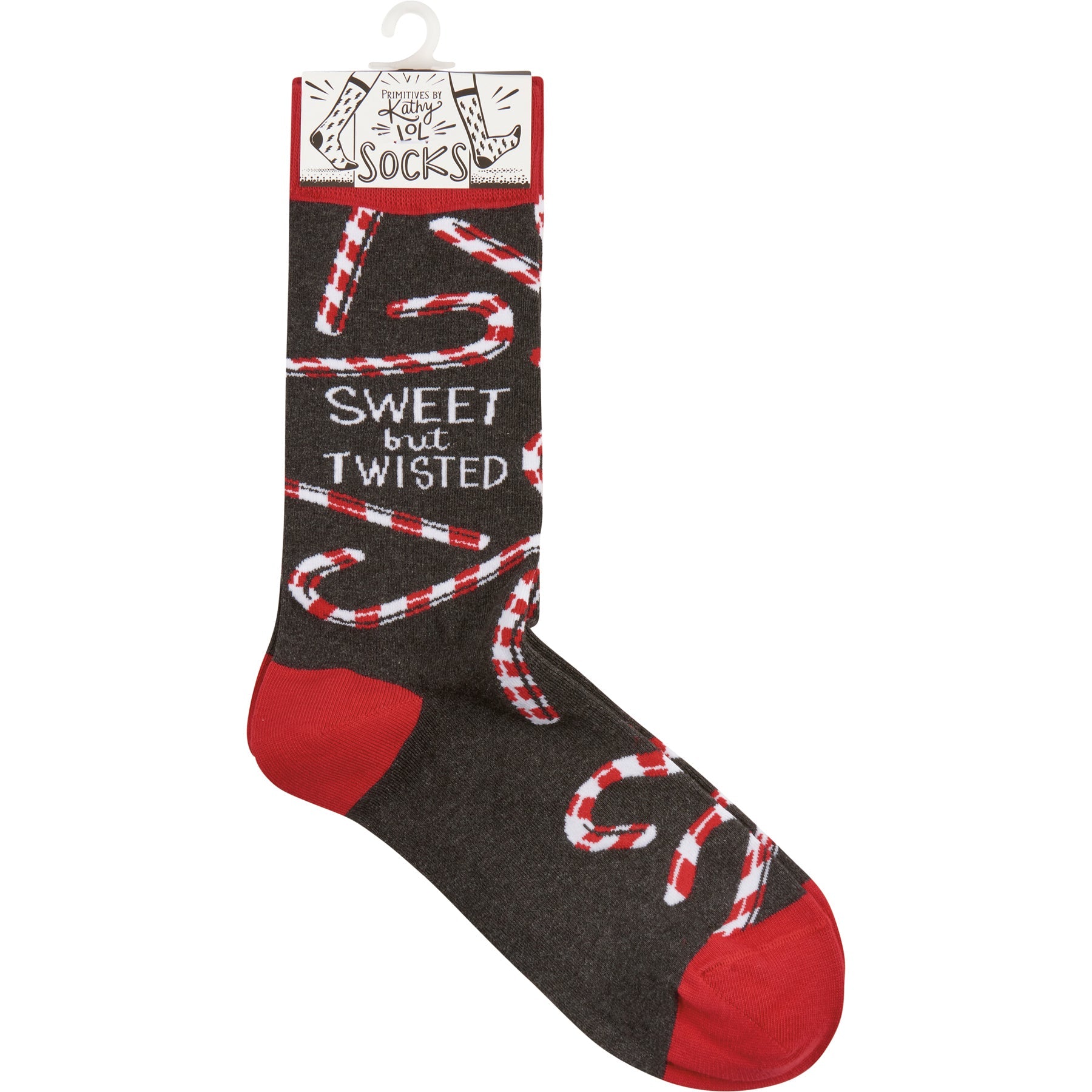 Sweet But Twisted Candy Cane Socks | Christmas Novelty