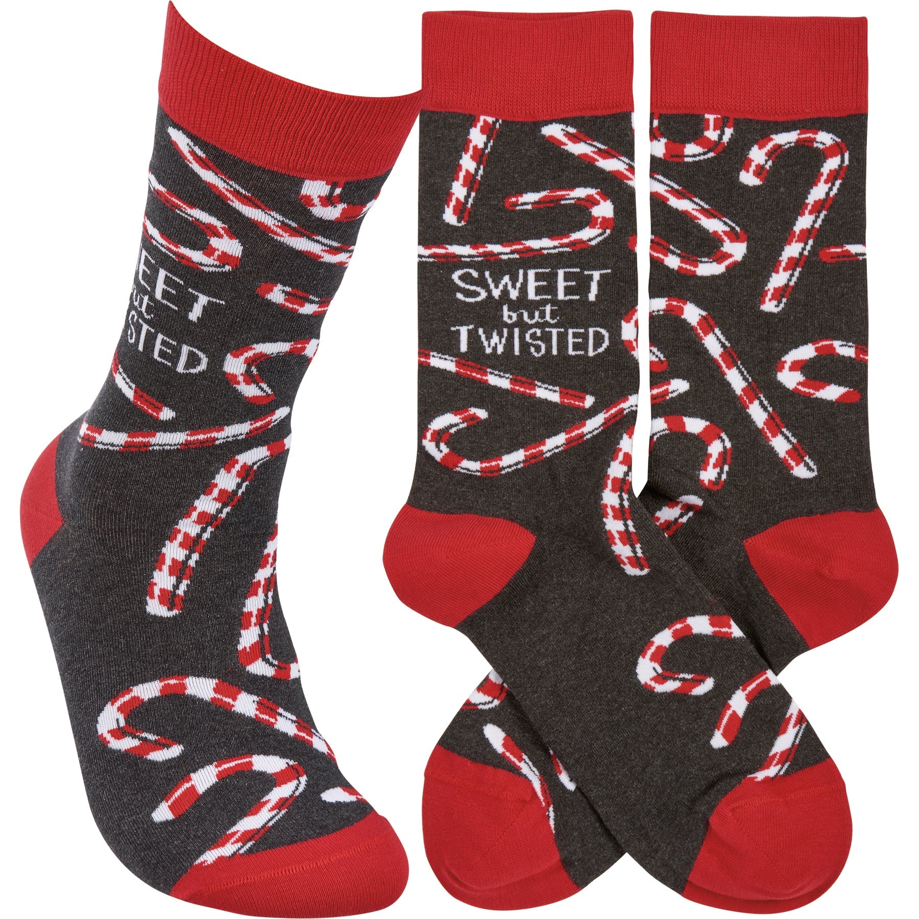 Sweet But Twisted Candy Cane Socks | Christmas Novelty