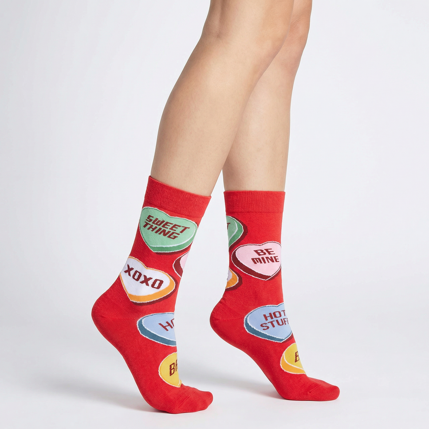 Sweet Thing Conversation Valentine Socks | Candy Heart Novelty Crew Socks