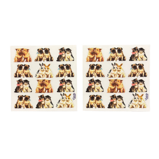 Sweetheart Pets Stickers | 4" x 4" | 2 Sheets-Violette Stickers-The Bullish Store