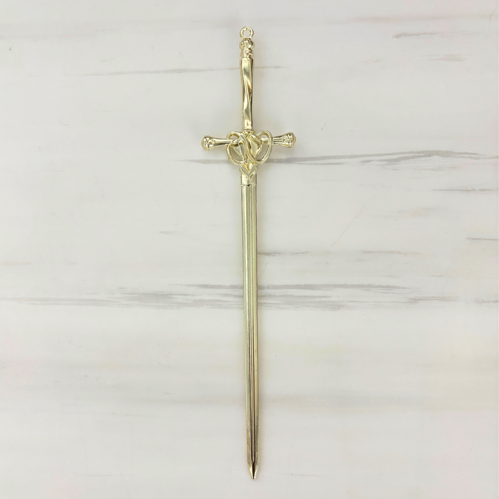 Sword Hair Stick or Letter Opener in Champagne Gold