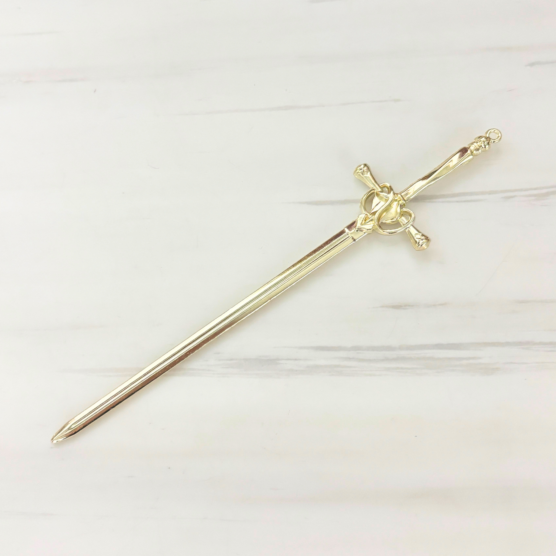 Sword Hair Stick or Letter Opener in Champagne Gold