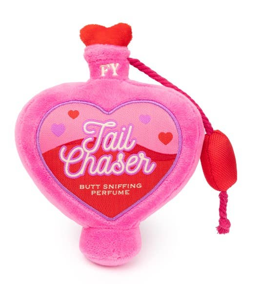 Tail Chaser Perfume Plush Dog Toy | Plush Toys for Pet Lovers | Giftable Dog Stocking Stuffer