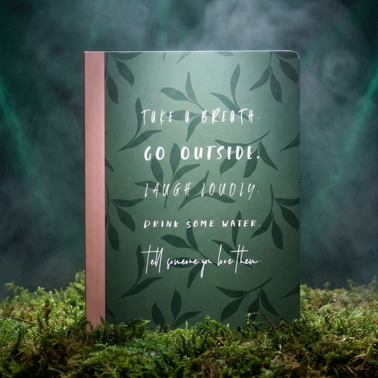 Take A Breath Go Outside Bullet Journal | 120 Dot Grid Pages